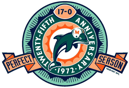 Miami Dolphins 1997 Anniversary Logo iron on paper